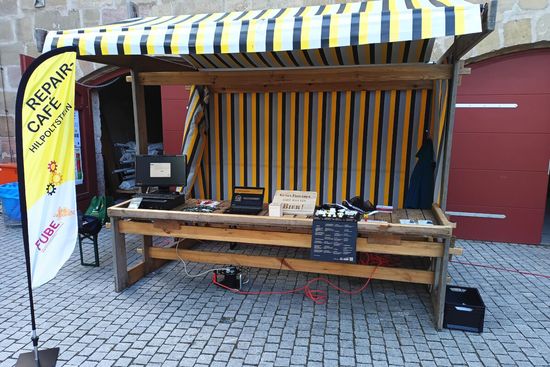 Ansicht Präsentations-Stand auf dem Hilpoltsteiner Pfingstmarkt